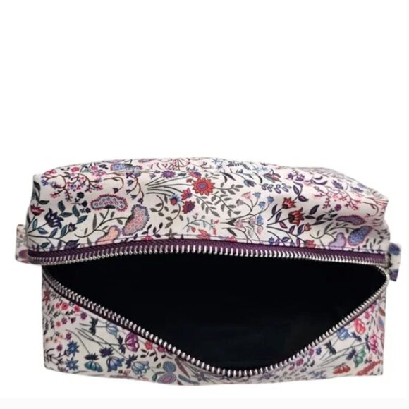 Liberty London Floral Print Cosmetic Bag Travel Makeup Organizer Zipper Pouch - Picture 2 of 2